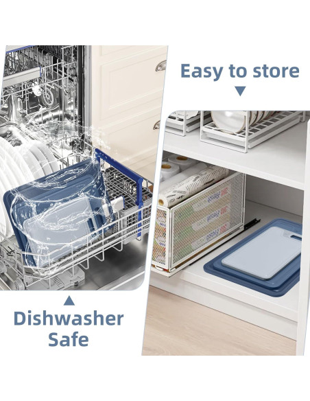 Juego de 4 tablas de cortar plásticas Jaulaors antideslizantes