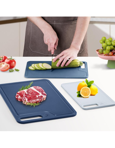 Juego de 4 tablas de cortar plásticas Jaulaors antideslizantes