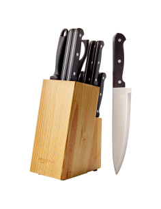Juego de Cuchillos de Cocina Amazon Basics 14 Piezas Acero Inoxidable