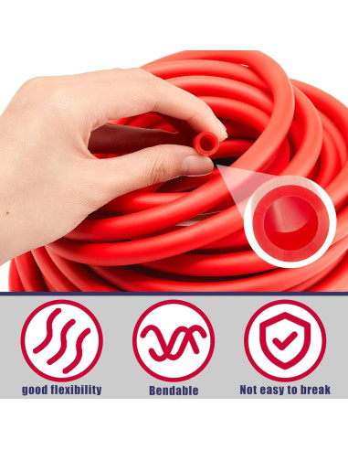 Rollo de Tubos de Resistencia Wesnoy 15.25m TPE Ligero Rojo