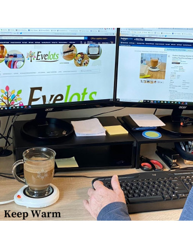 Calentador de Tazas Eléctrico Evelots - 17W - Plato 12.7cm