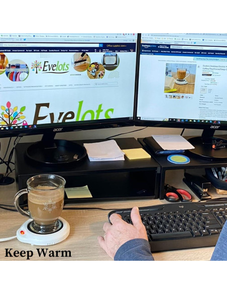 Calentador de Tazas Eléctrico Evelots - 17W - Plato 12.7cm