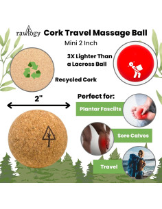 Bola de Masaje de Corcho Rawlogy 4.8 cm - Alivio Muscular 2