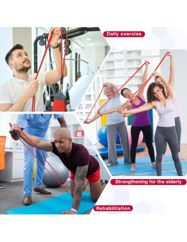 Rollo de Tubos de Resistencia Wesnoy 15.25m TPE Ligero Rojo