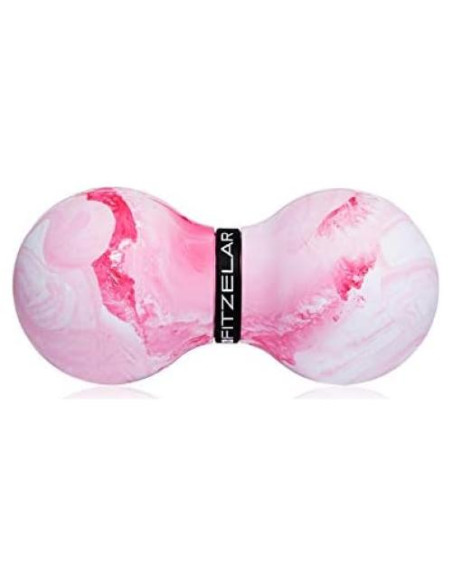 Bola de Masaje Doble Lacrosse FITZELAR 13x6.5 cm Rosa