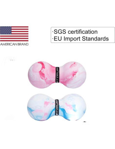 Bola de Masaje Doble Lacrosse FITZELAR 13x6.5 cm Rosa 2