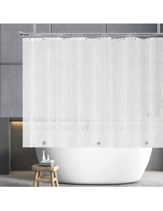 Cortina de Ducha Corta Gipsighila 70x60 cm PEVA Impermeable 2
