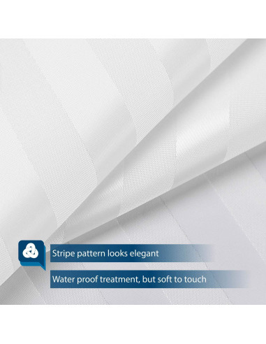 Cortina de Ducha Barossa Design 182x182 cm Impermeable Rayas