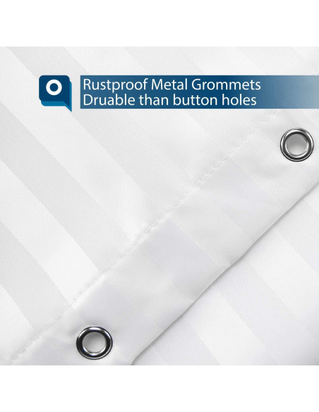 Cortina de Ducha Barossa Design 182x182 cm Impermeable Rayas