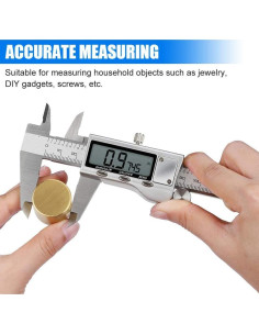 Calibrador Digital de Acero Inoxidable Jiavarry 150 mm LCD 2
