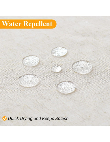 Cortina de Ducha de Lino Naturoom 180x180 cm Beige Boho