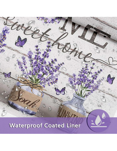 Cortina de Ducha APROPHIC Lavanda 180x190 cm Impermeable