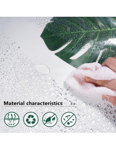 Cortina de Ducha Transparente AooHome 182x213 cm EVA Ligera 2