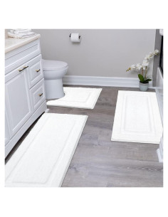Conjunto de Alfombrillas de Baño SHACOS 3 Piezas Antideslizantes
