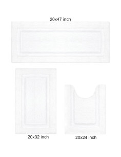 Conjunto de Alfombrillas de Baño SHACOS 3 Piezas Antideslizantes 2