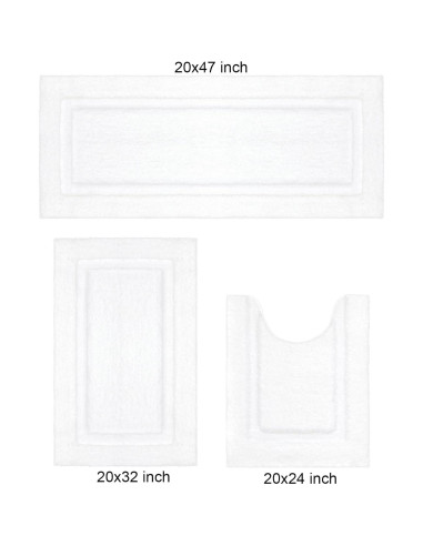 Conjunto de Alfombrillas de Baño SHACOS 3 Piezas Antideslizantes