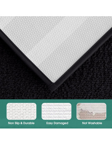 Alfombrillas de Baño HOMEIDEAS 2 Piezas Microfibra Antideslizante