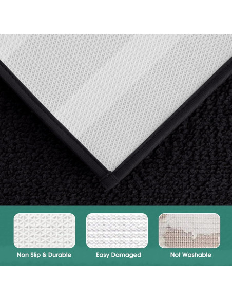Alfombrillas de Baño HOMEIDEAS 2 Piezas Microfibra Antideslizante
