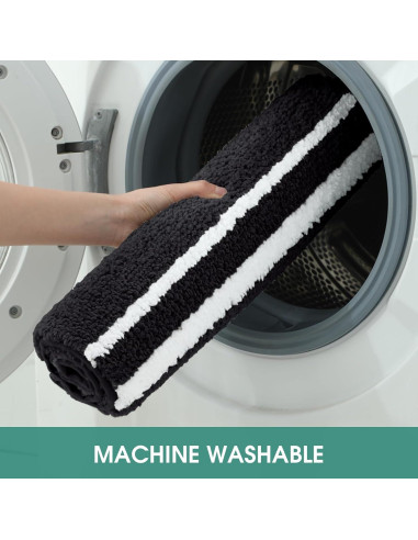 Alfombrillas de Baño HOMEIDEAS 2 Piezas Microfibra Antideslizante