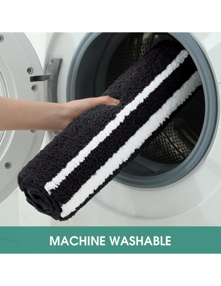 Alfombrillas de Baño HOMEIDEAS 2 Piezas Microfibra Antideslizante