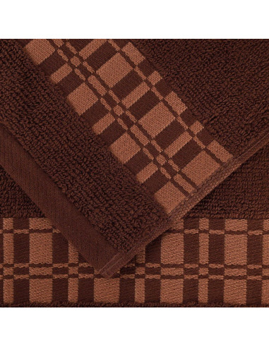 Juego de Toallas de Algodón Superior Larissa 6 Piezas Chocolate