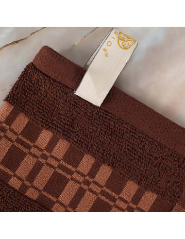 Juego de Toallas de Algodón Superior Larissa 6 Piezas Chocolate