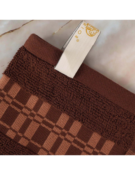 Juego de Toallas de Algodón Superior Larissa 6 Piezas Chocolate