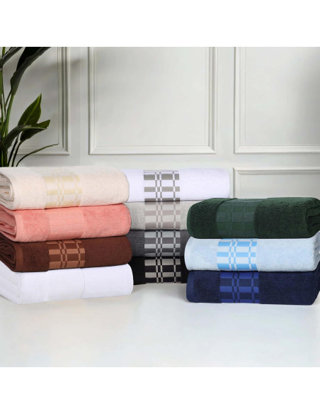 Juego de Toallas de Algodón Superior Larissa 6 Piezas Chocolate