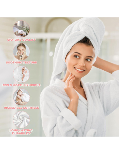 Juego de Toallas de Baño Superior Zero Twist 100% Algodón 6 Piezas Coral