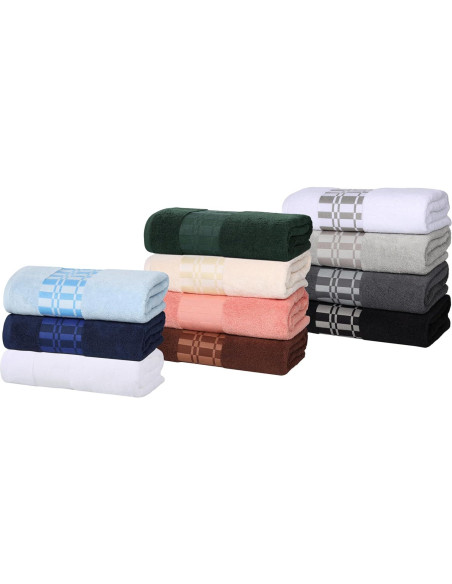 Juego de Toallas de Algodón Superior Larissa 6 Piezas Chocolate