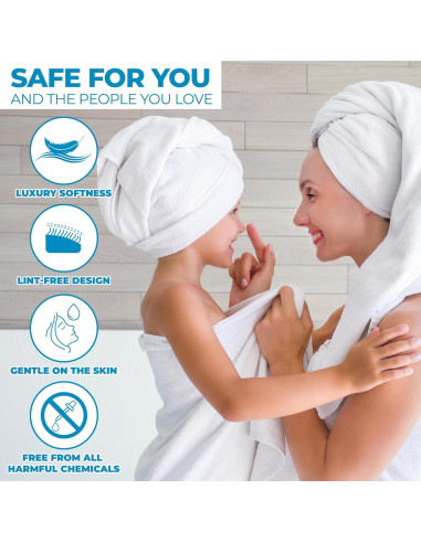 Juego de Toallas de Baño Superior Zero Twist 100% Algodón 6 Piezas Coral