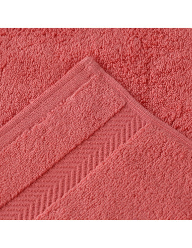 Juego de Toallas de Baño Superior Zero Twist 100% Algodón 6 Piezas Coral