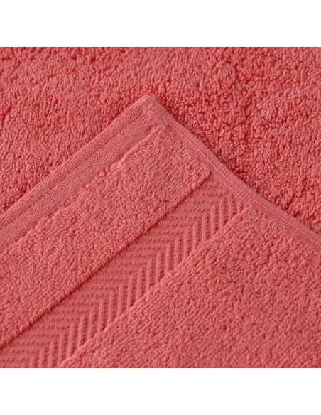 Juego de Toallas de Baño Superior Zero Twist 100% Algodón 6 Piezas Coral