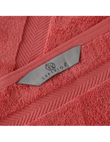 Juego de Toallas de Baño Superior Zero Twist 100% Algodón 6 Piezas Coral