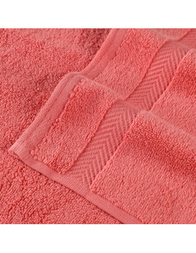 Juego de Toallas de Baño Superior Zero Twist 100% Algodón 6 Piezas Coral