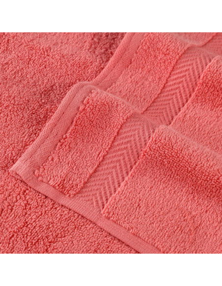 Juego de Toallas de Baño Superior Zero Twist 100% Algodón 6 Piezas Coral