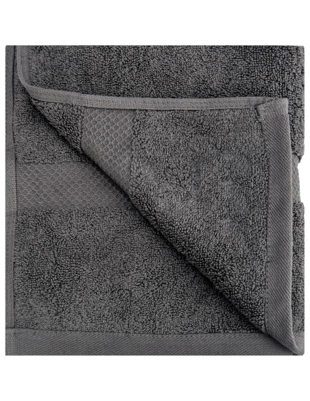 Sábanas de baño HERCULEAN 76.2x152.4 cm Pack 4 Algodón 100% Gris