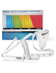 Calibrador de Grasa Corporal MEDca y Cinta Métrica Blanca