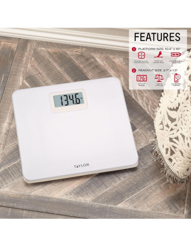 Báscula Digital de Baño Taylor Blanca 149.68 kg