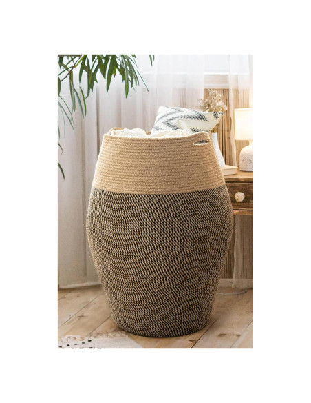 Cesta de Ropa de Yute Goodpick 65x45 cm 105L Colapsable