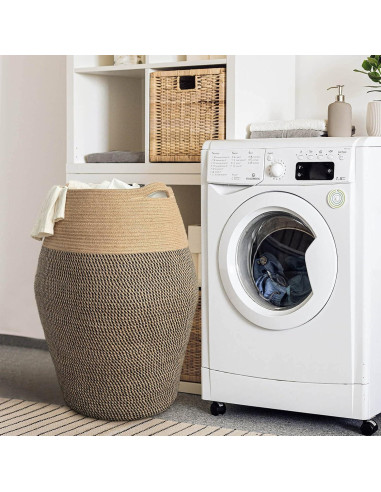 Cesta de Ropa de Yute Goodpick 65x45 cm 105L Colapsable