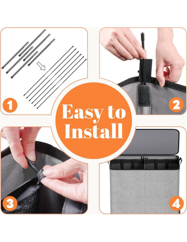 Cesta de lavandería doble SmartTrends 136L gris con tapa