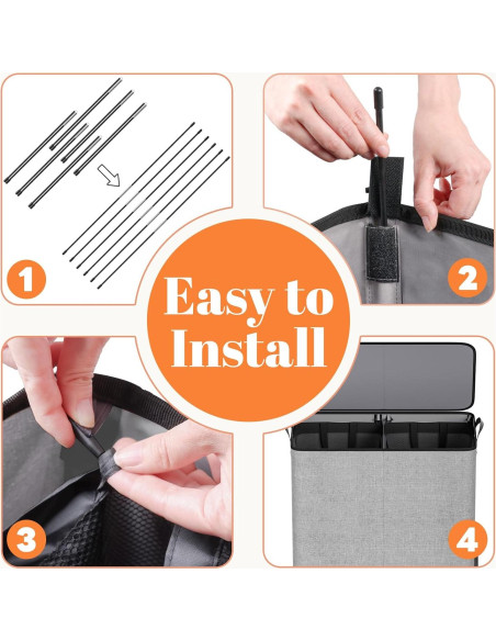 Cesta de lavandería doble SmartTrends 136L gris con tapa