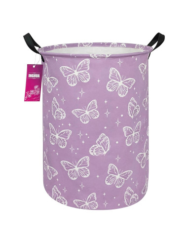 Cesta de lavandería grande INGUA 50L colapsable mariposa