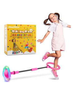 Pelota de Salto para Tobillo GleeGlow Rosa - Juguete Iluminado