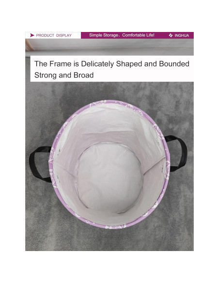 Cesta de lavandería grande INGUA 50L colapsable mariposa