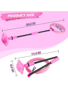 Pelota de Salto para Tobillo GleeGlow Rosa - Juguete Iluminado 2