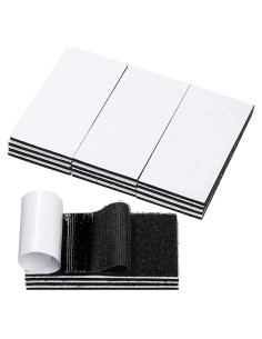 Cinta de Gancho y Bucle Jewoster 8x5x15cm Adhesiva Negra