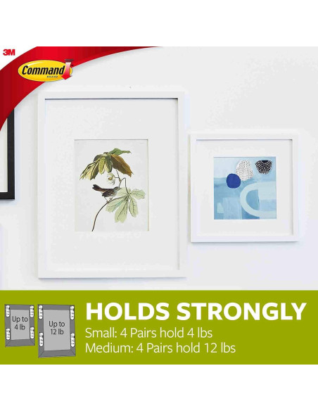 Tiras Adhesivas para Colgar Imágenes Command 24 Unidades