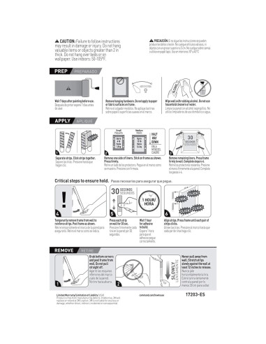Tiras Adhesivas para Colgar Imágenes Command 24 Unidades